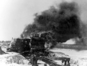 Mortal remains of victims of the 1935 hurricane being cremated - Snake Creek, Florida