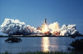 Space shuttle liftoff from the Kennedy Space Center - Merritt Island, Florida