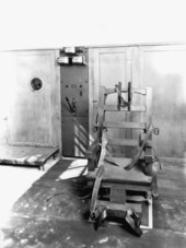 Electric chair at the Raiford Prison.