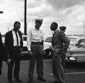 Reverend John W. Collier from Newark, New Jersey, being arrested with the "Tallahassee Ten" at the airport.