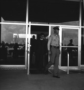 Reverend Robert J. Stone, from New York City, being arrested with the "Tallahassee Ten" at the airport.