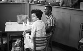 Unidentified Freedom Riders in the Greyhound bus station lunchroom with the "Tallahassee Ten".