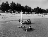 Residents at the beach - Hollywood, Florida .