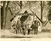 Staff officers at the Camp Perry headquarters.