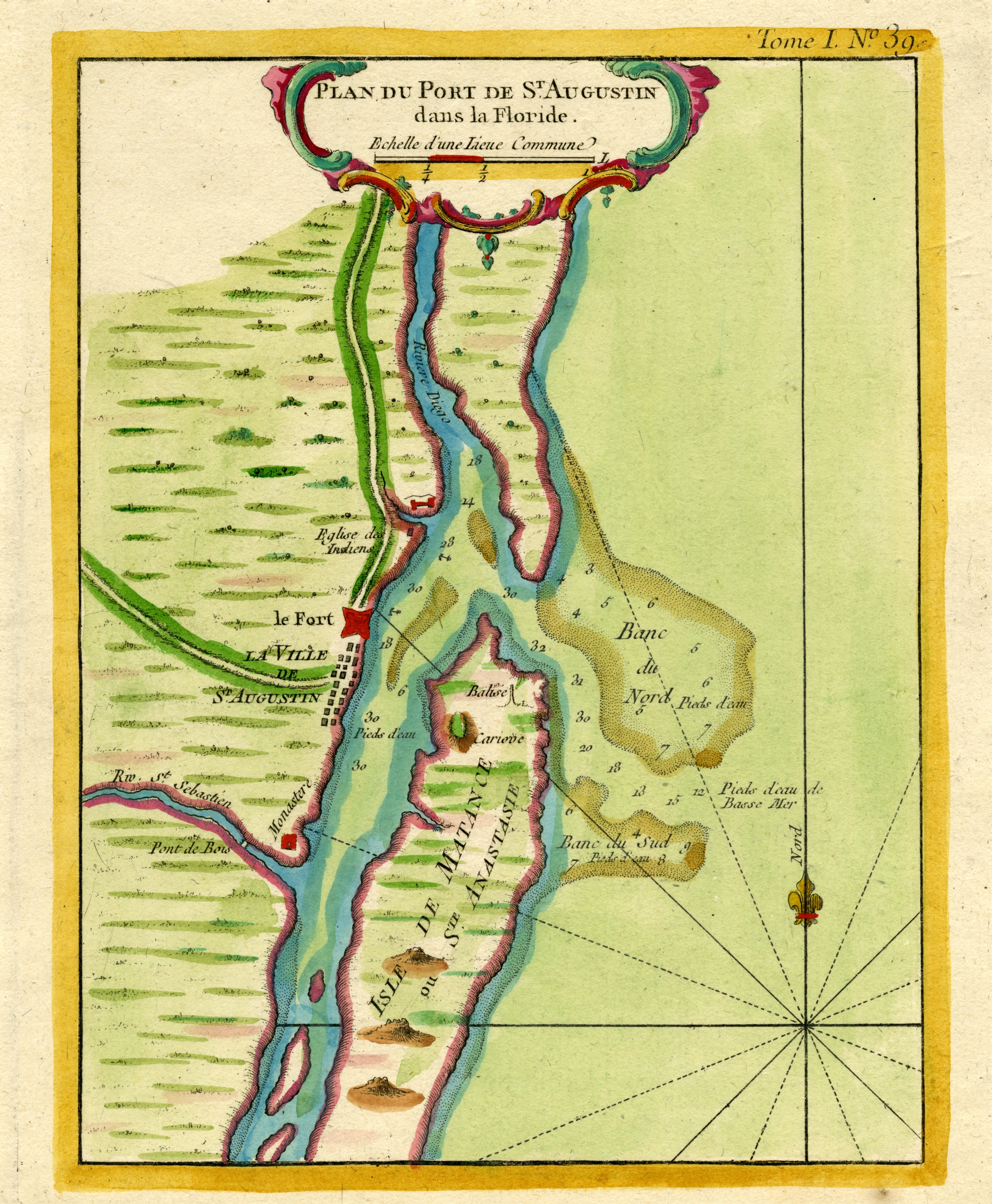 Map of St. Augustine, Florida 1764