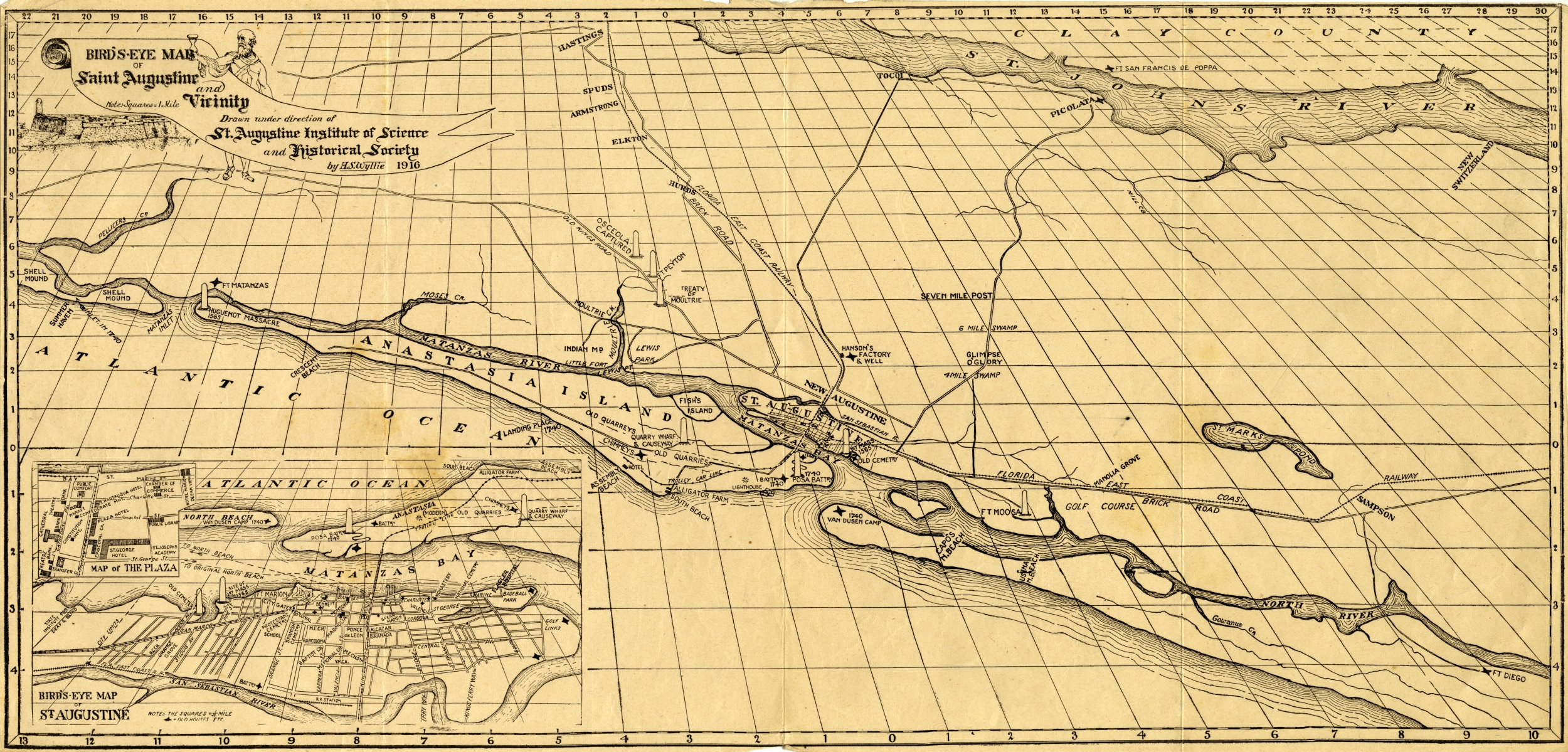 Bird's-Eye View of Saint Augustine and vicinity, 1916