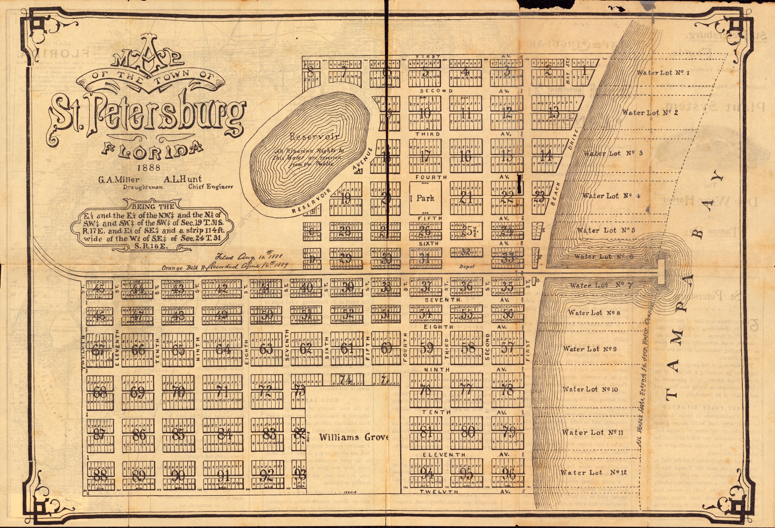 Map of St. Petersburg, 1888