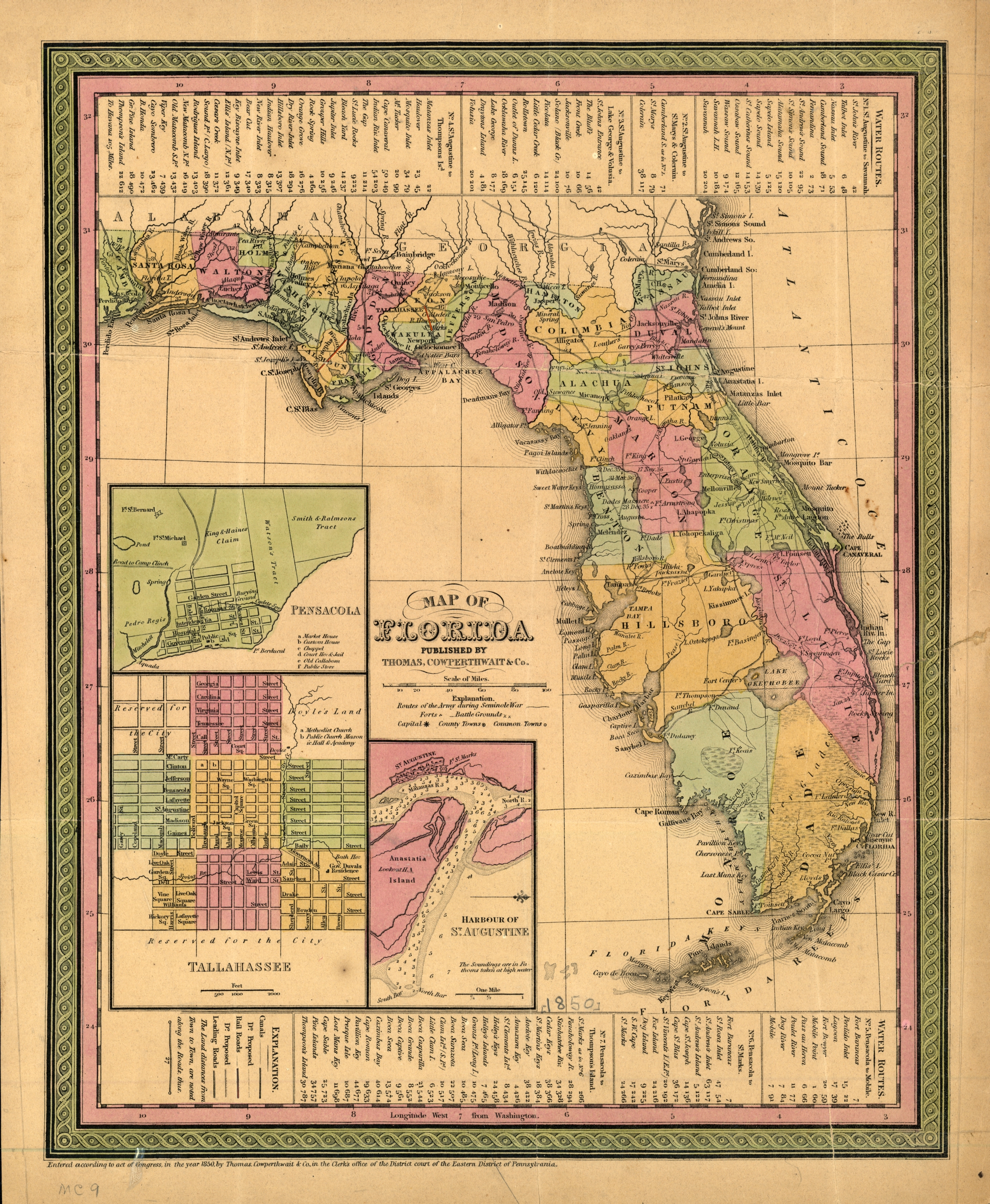 Copperthwait's Florida, 1850