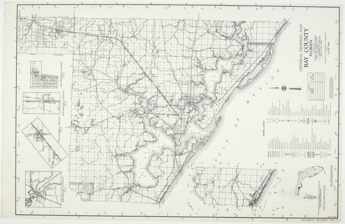 State Road Department Map of Bay County, 1955