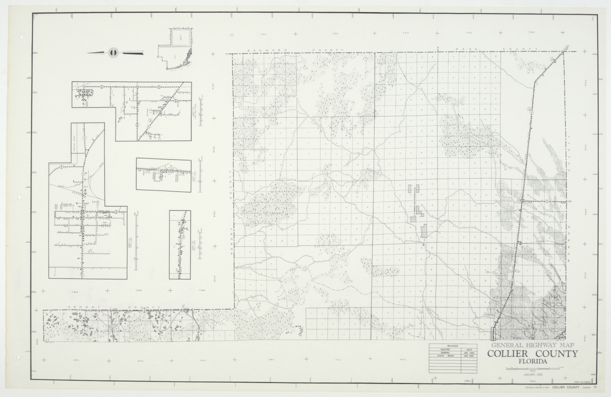 State Road Department Map of Collier County, 1955