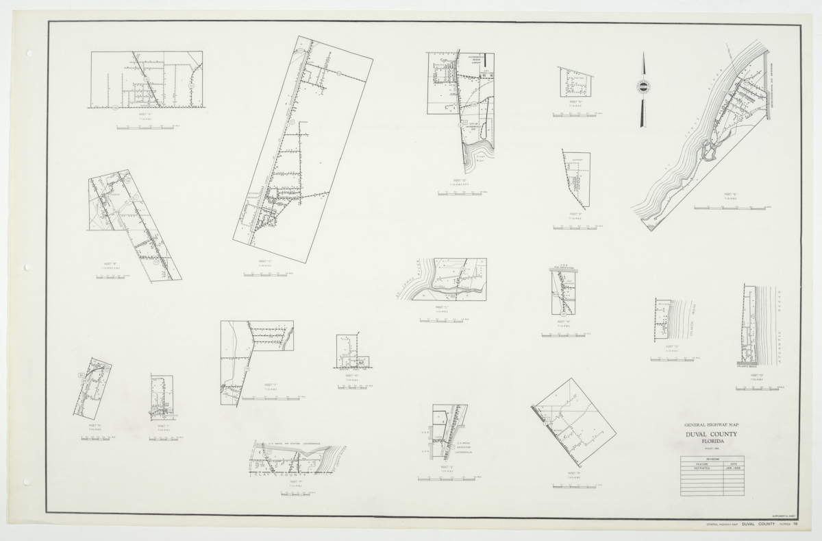 State Road Department Map of Duval County, 1955