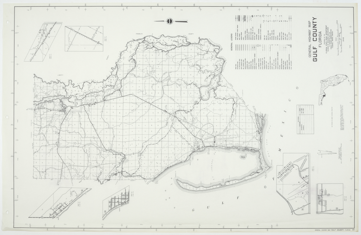 State Road Department Map of Gulf County, 1955