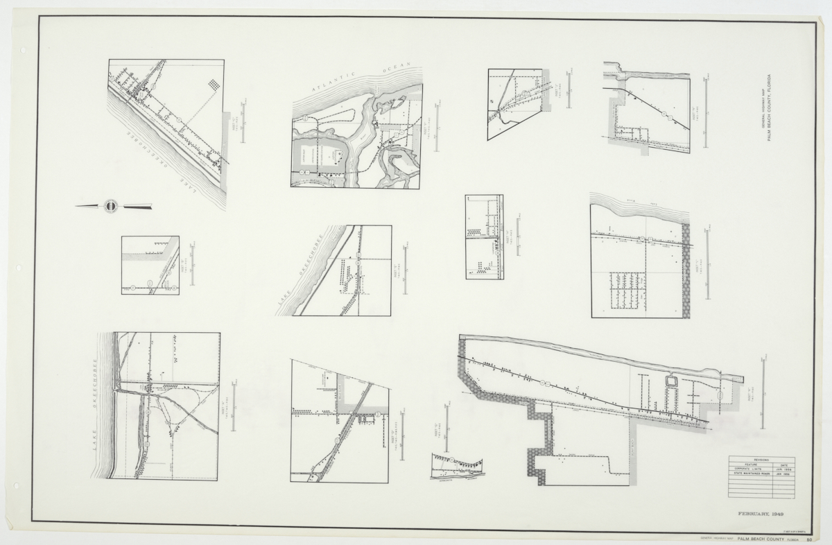 State Road Department Map of Palm Beach County, 1955