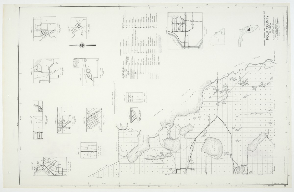 State Road Department Map of Polk County, 1955