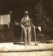 African American man with ax in Apalachicola, Florida.